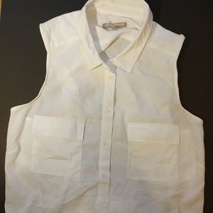 Silky white Banana Republic blouse XL